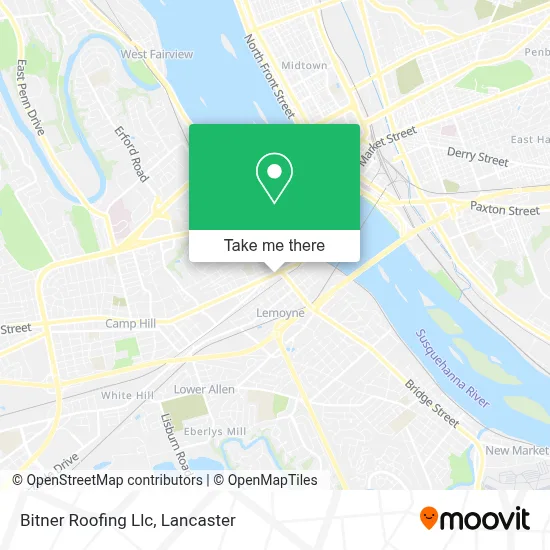 Bitner Roofing Llc map