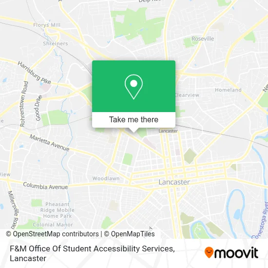 F&M Office Of Student Accessibility Services map
