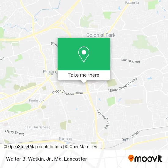 Walter B. Watkin, Jr., Md map