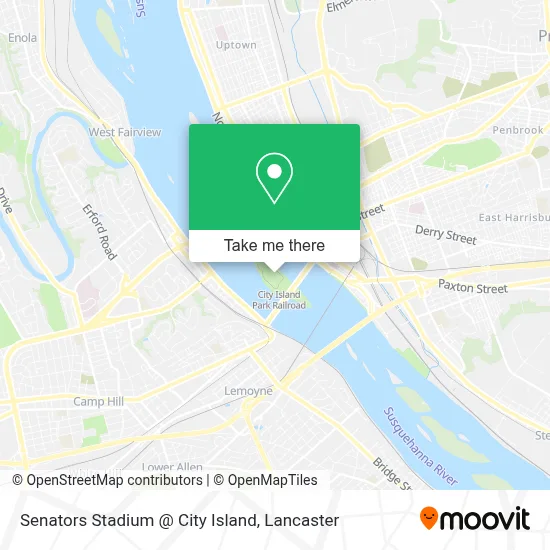 Senators Stadium @ City Island map