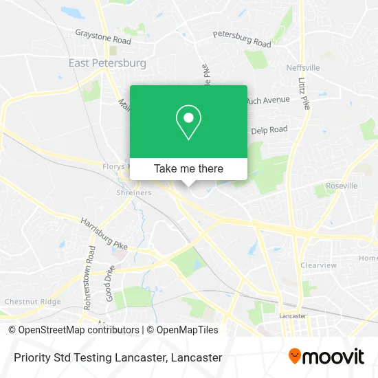 Priority Std Testing Lancaster map