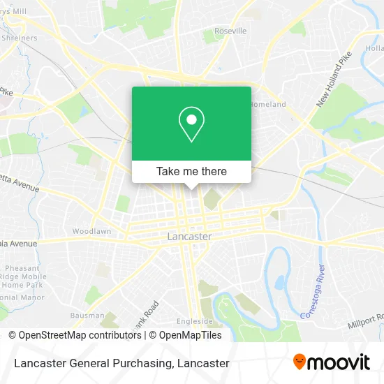 Lancaster General Purchasing map