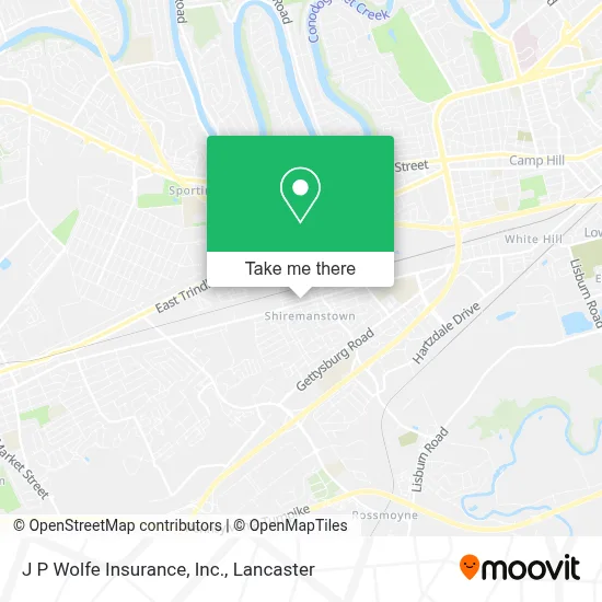 J P Wolfe Insurance, Inc. map
