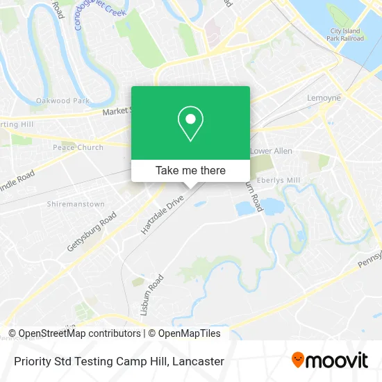 Priority Std Testing Camp Hill map