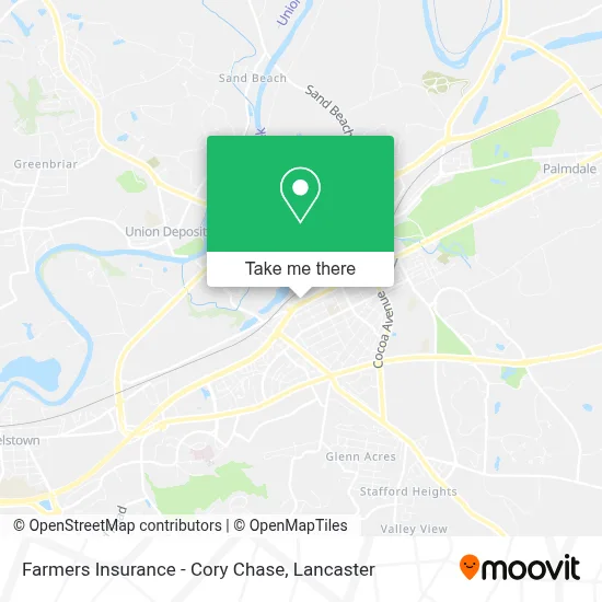 Farmers Insurance - Cory Chase map