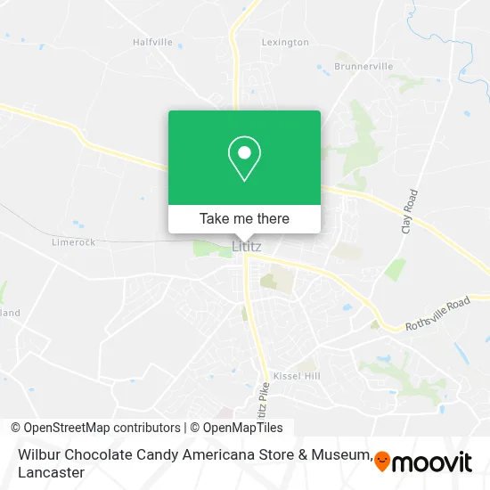 Wilbur Chocolate Candy Americana Store & Museum map