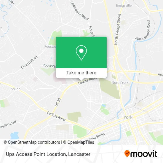 Ups Access Point Location map