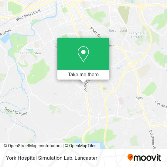 York Hospital Simulation Lab map