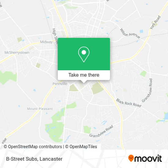 B-Street Subs map