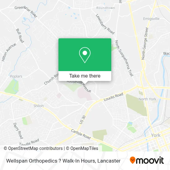 Wellspan Orthopedics ? Walk-In Hours map