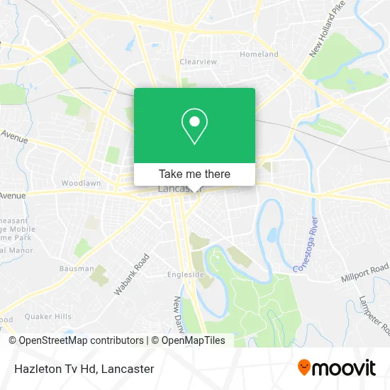 Hazleton Tv Hd map