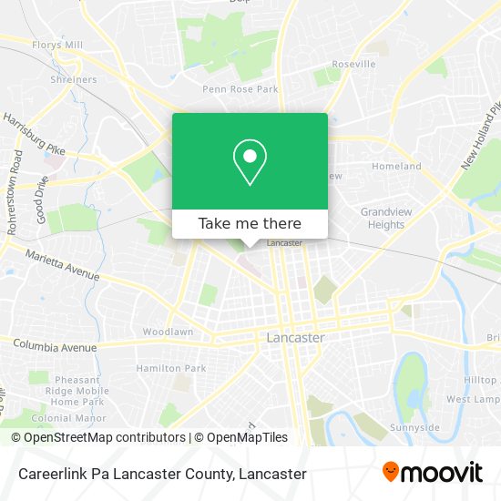 Mapa de Careerlink Pa Lancaster County
