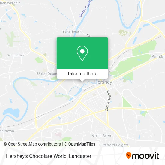 Hershey's Chocolate World map