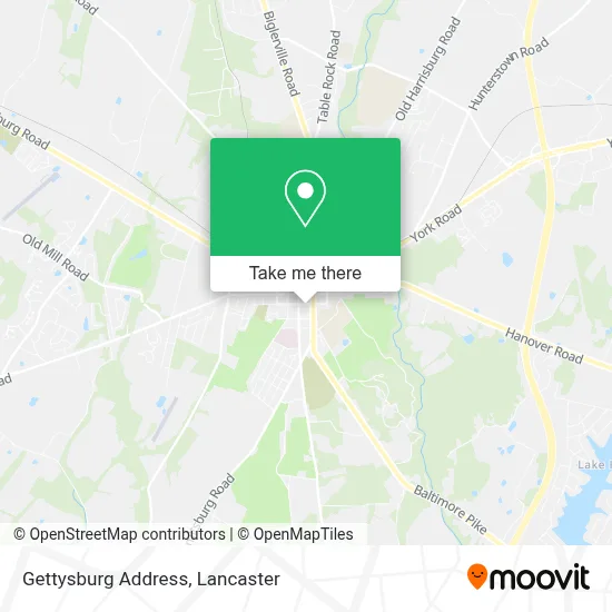 Gettysburg Address map