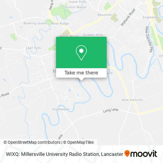 WIXQ: Millersville University Radio Station map