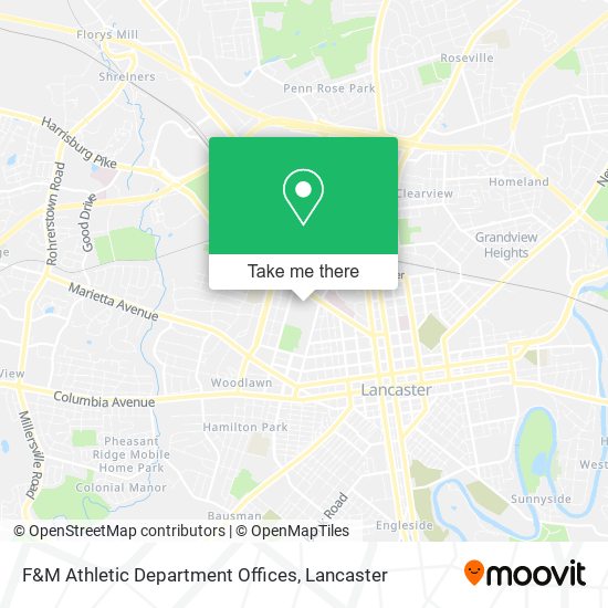 F&M Athletic Department Offices map