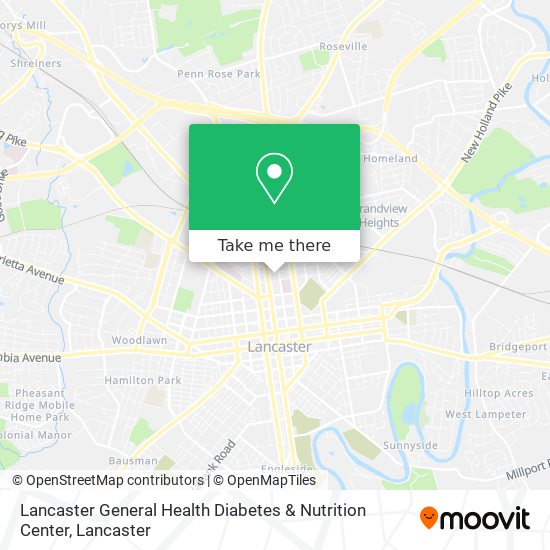 Mapa de Lancaster General Health Diabetes & Nutrition Center