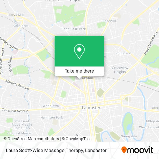 Laura Scott-Wise Massage Therapy map
