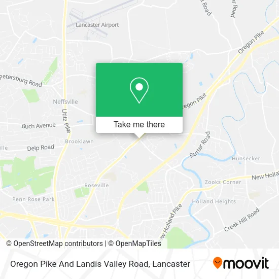 Oregon Pike And Landis Valley Road map