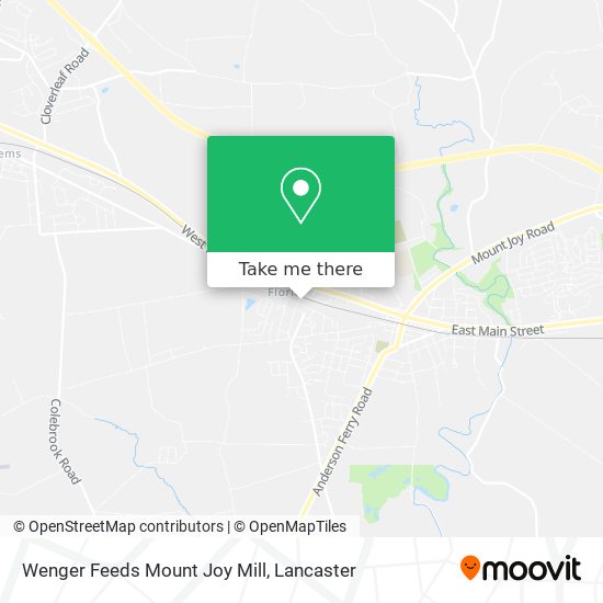 Mapa de Wenger Feeds Mount Joy Mill