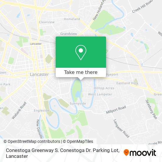 Conestoga Greenway S. Conestoga Dr. Parking Lot map