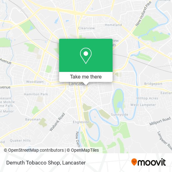 Mapa de Demuth Tobacco Shop