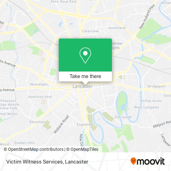 Victim Witness Services map