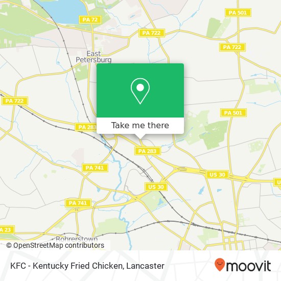 Mapa de KFC - Kentucky Fried Chicken