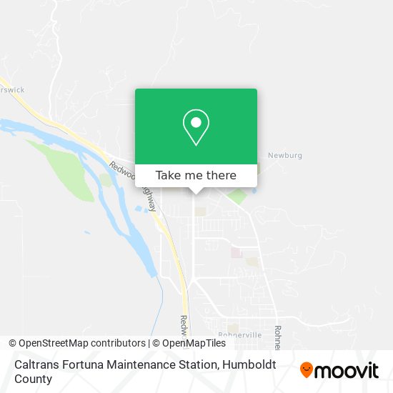 Caltrans Fortuna Maintenance Station map