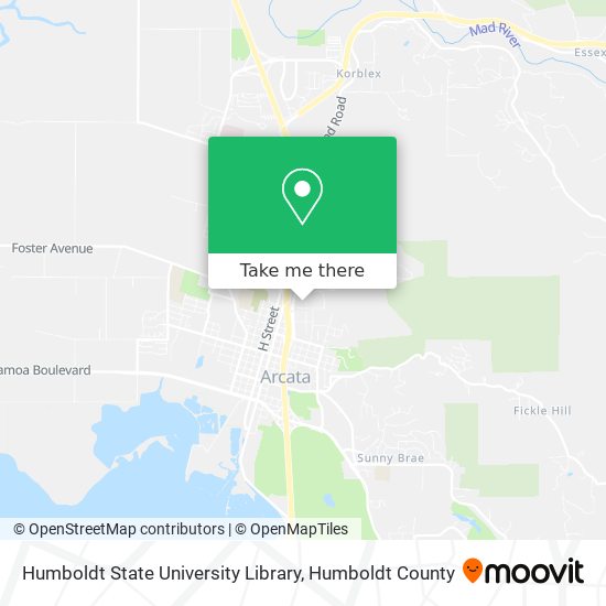 Mapa de Humboldt State University Library