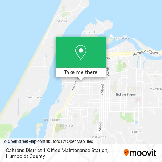 Caltrans District 1 Map How To Get To Caltrans District 1 Office Maintenance Station In Eureka By  Bus?