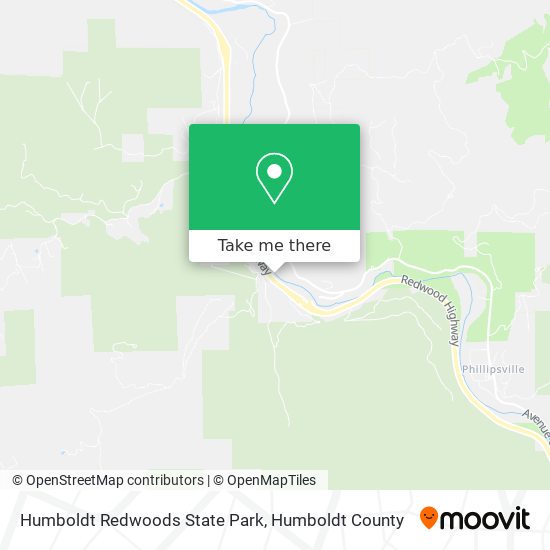 Humboldt Redwoods State Park map