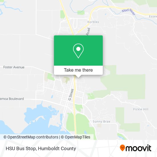 HSU Bus Stop map