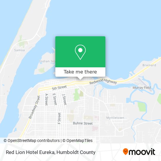 Red Lion Hotel Eureka map