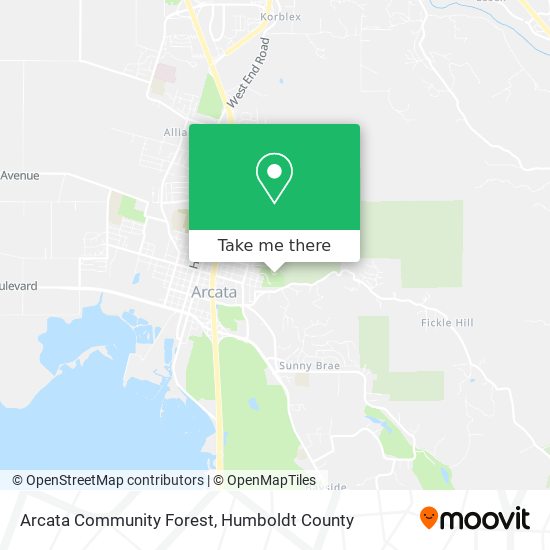Mapa de Arcata Community Forest