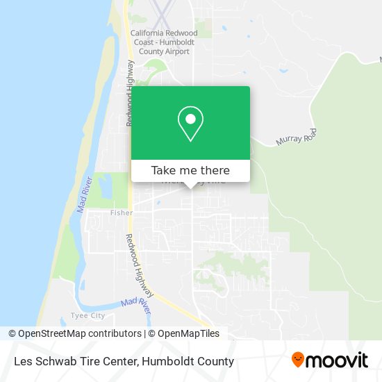 Les Schwab Tire Center map