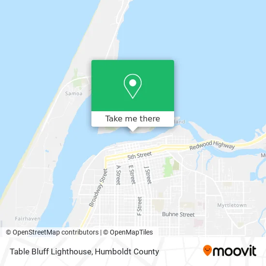 Table Bluff Lighthouse map