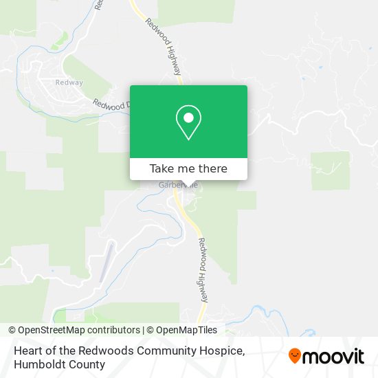 Heart of the Redwoods Community Hospice map