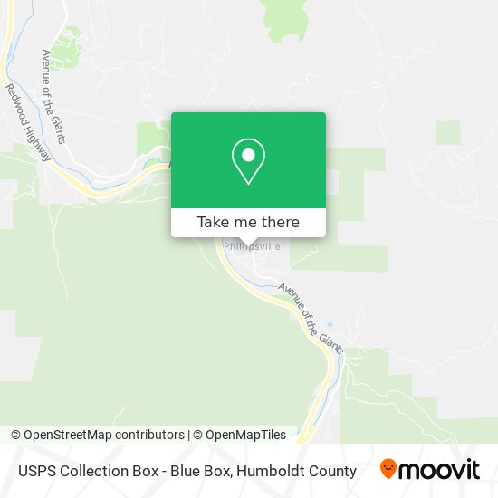 USPS Collection Box - Blue Box map