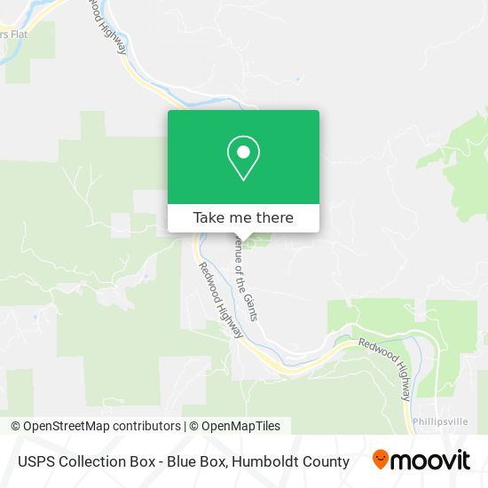 USPS Collection Box - Blue Box map