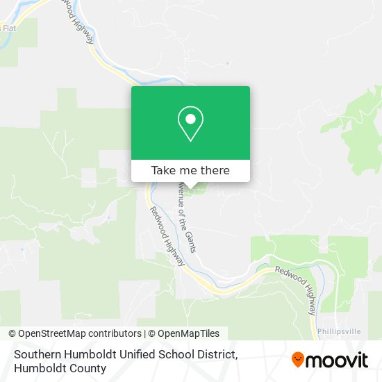 Southern Humboldt Unified School District map
