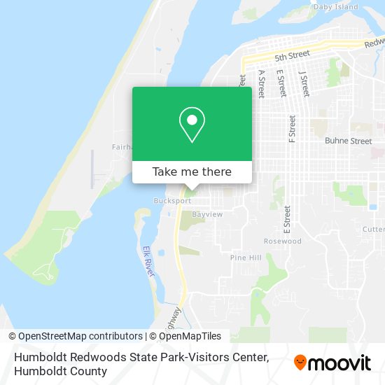 Humboldt Redwoods State Park-Visitors Center map
