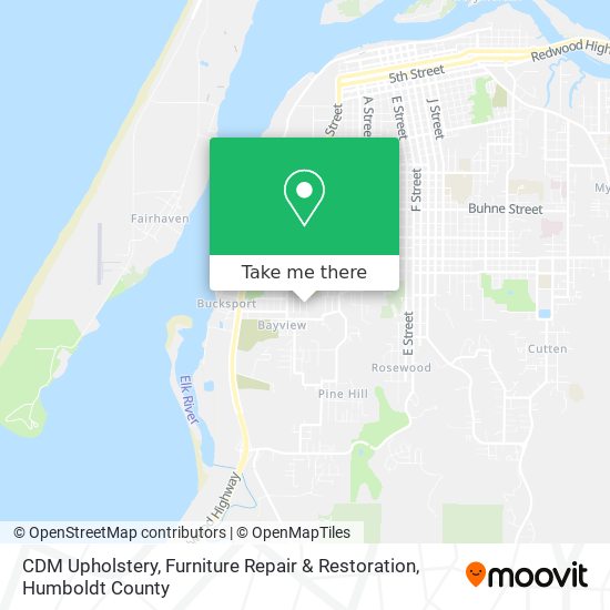 Mapa de CDM Upholstery, Furniture Repair & Restoration