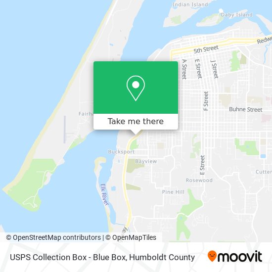 USPS Collection Box - Blue Box map