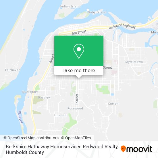 Mapa de Berkshire Hathaway Homeservices Redwood Realty