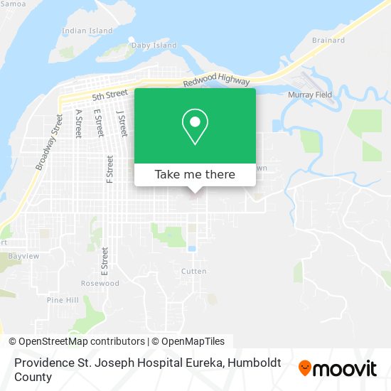 Providence St. Joseph Hospital Eureka map