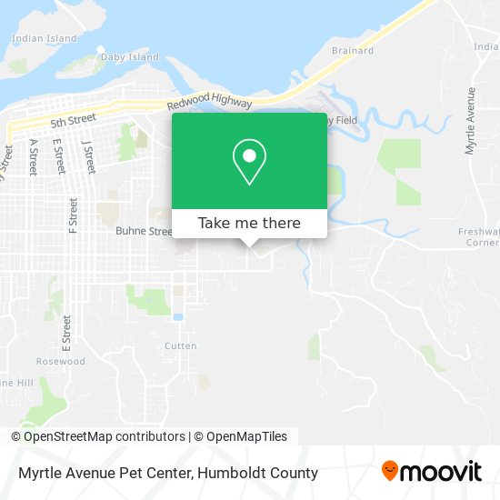 Myrtle Avenue Pet Center map