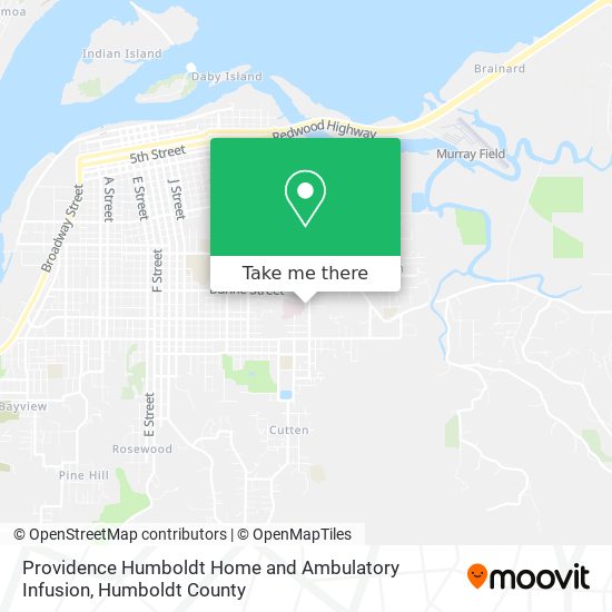 Providence Humboldt Home and Ambulatory Infusion map