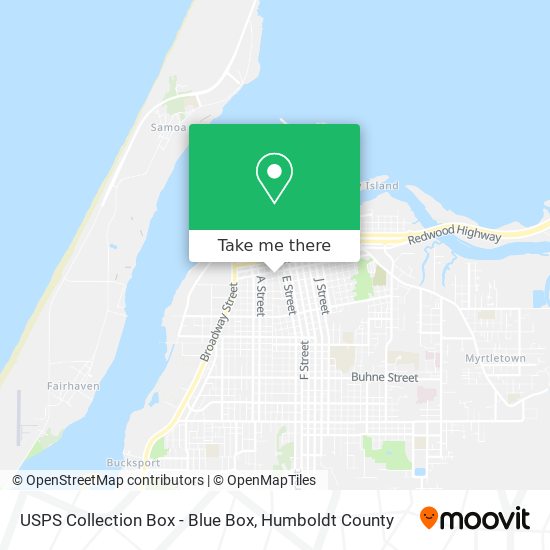 USPS Collection Box - Blue Box map