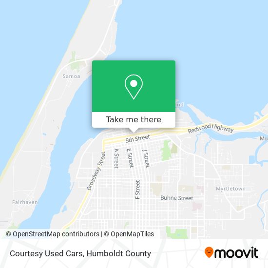 Courtesy Used Cars map